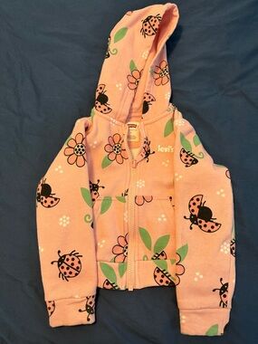 Toddler Levi's Pink Hoodie with Ladybug & Floral Print